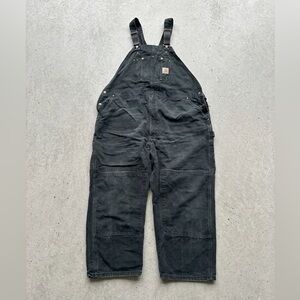 Vintage Carhartt Men's Black Work Overalls Double Knee Workwear Coveralls